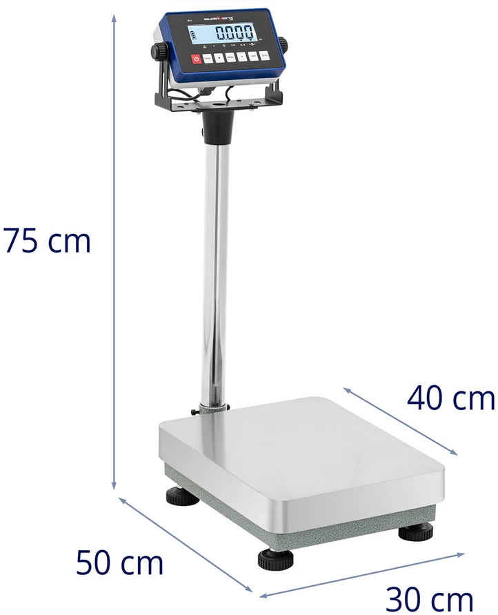Platforminės svarstyklės 30 x 40 cm 30 kg 0001 kg tikslumas