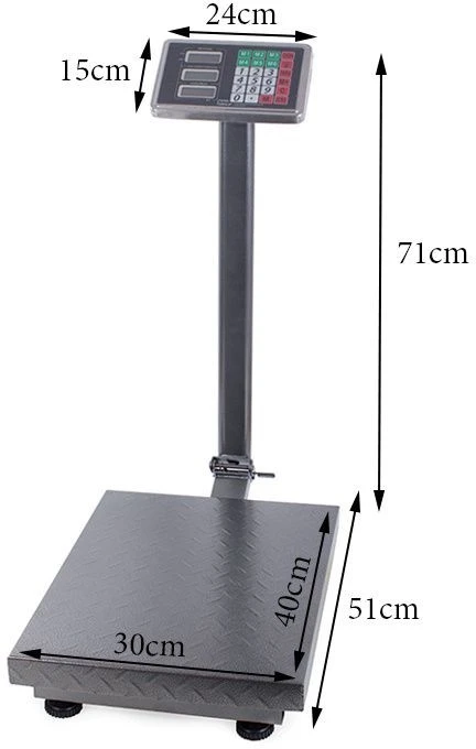 Platforminės svarstyklės BERIMAX 7KB-4NRYT 100 kg 30x40 cm