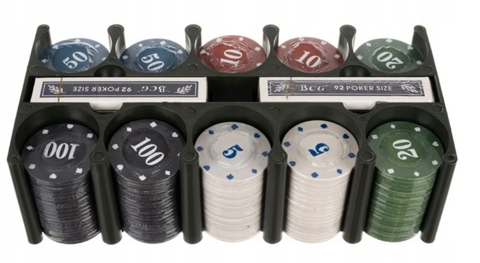 Pokerio rinkinys dėžutėje BERIMAX R4P-2CJFD 200 žetonų