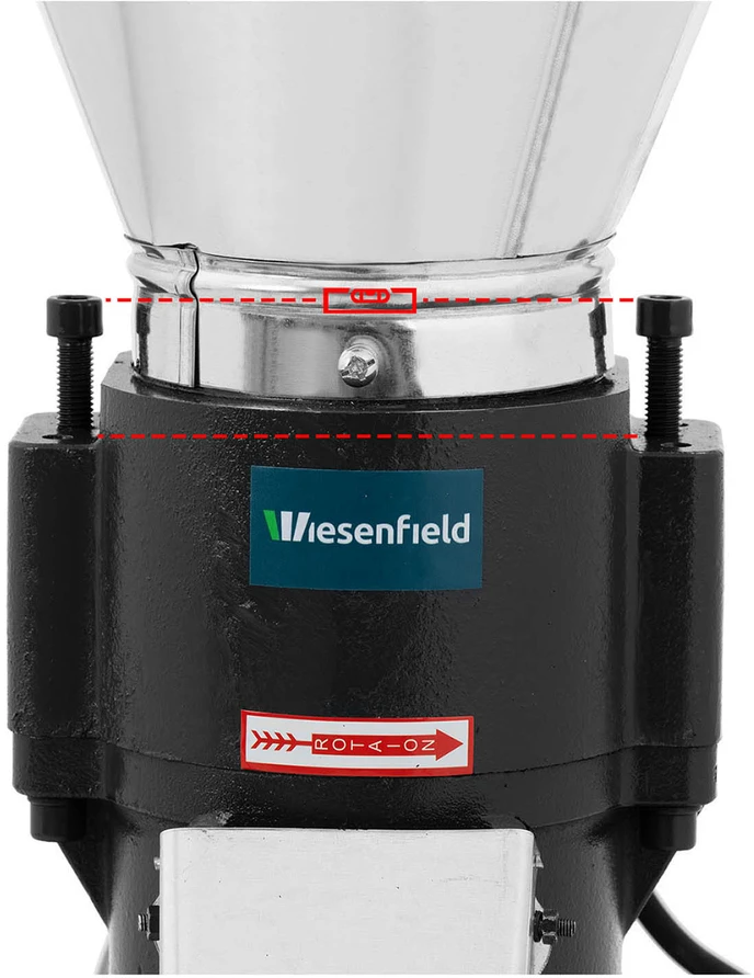 Pramoninis granuliatorius Wiesenfield 230 mm 400 kg/h juodas