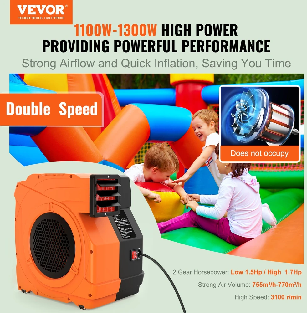 Pripučiamas oro pūtiklis. 1100 W (1.5–1.7 AG). komercinis