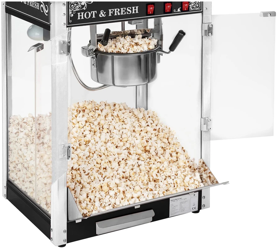 Profesionali popcorno mašina 230V 1.6kW juoda skadri