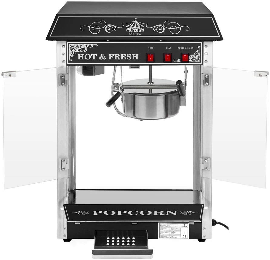 Profesionali popcorno mašina 230V 1.6kW juoda skadri