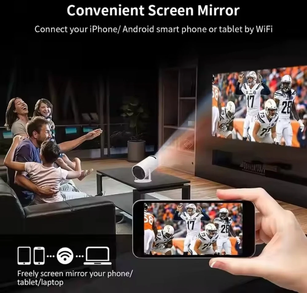 Projektorius - žaidimų konsolė GameProjector GP2 BERIMAX Wi-Fi Android 2 žaidimų pulteliai