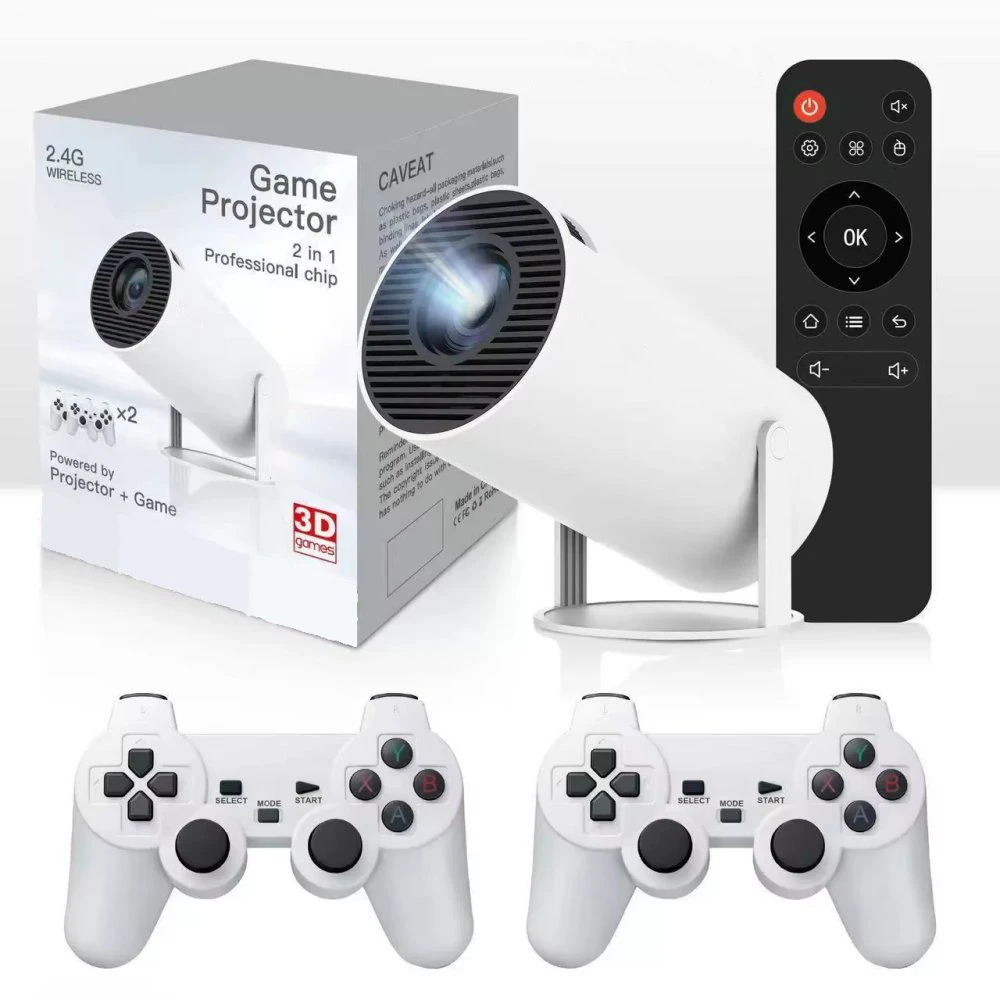 Projektorius - žaidimų konsolė GameProjector GP2 BERIMAX Wi-Fi Android 2 žaidimų pulteliai
