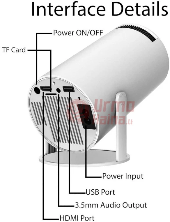 Projektorius žaidimų konsolė YL02 Wi-Fi Android + 2 žaidimų pulteliai