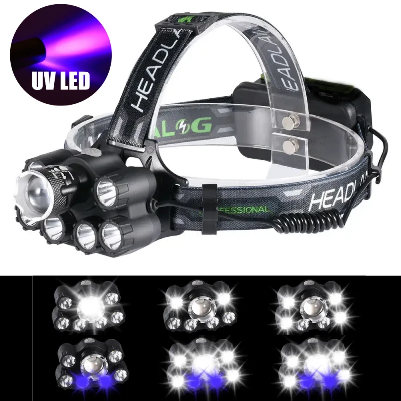 Prožektorius ant galvos su UV X13