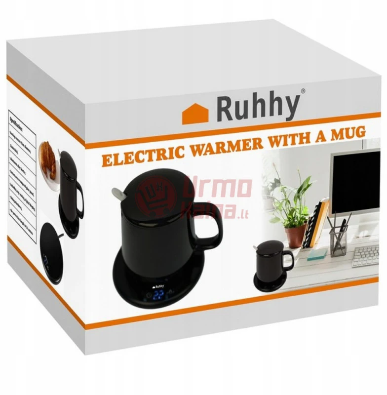 Puodelis su elektriniu šildytuvu ir dangčiu WM01 400 ml