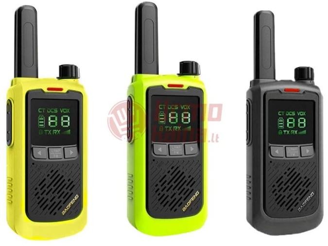 Racijų su ausinėmis komplektas Baofeng BF-T17 2 vnt.