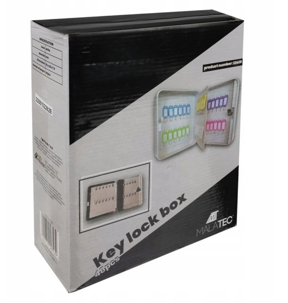 Raktų spintelė BERIMAX 2HW-1TR 48 raktų 25x20x8 cm ir 48 pakabukai