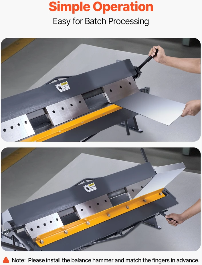 Rankinė skardos ir latakų lenkimo staklė lenkimo ilgis 1220 mm