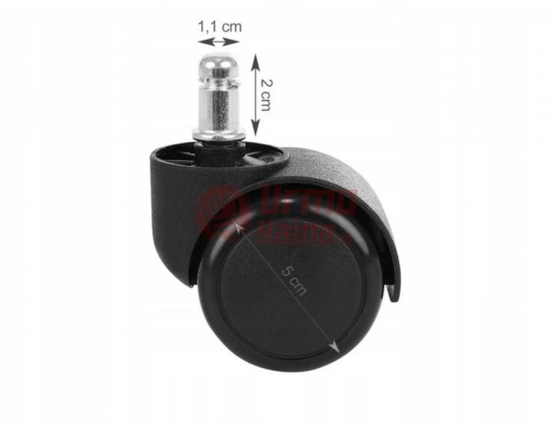 Ratukai biuro kėdei 5 cm - 5 vnt. juodi