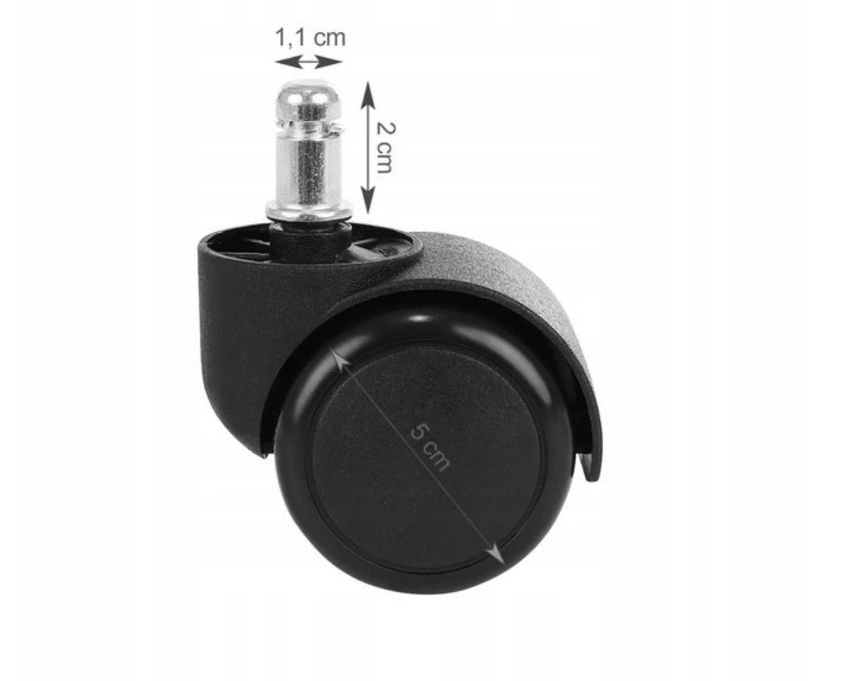 Ratukai biuro kėdei BERIMAX 9WK-4HJ 5 cm 5 vnt.