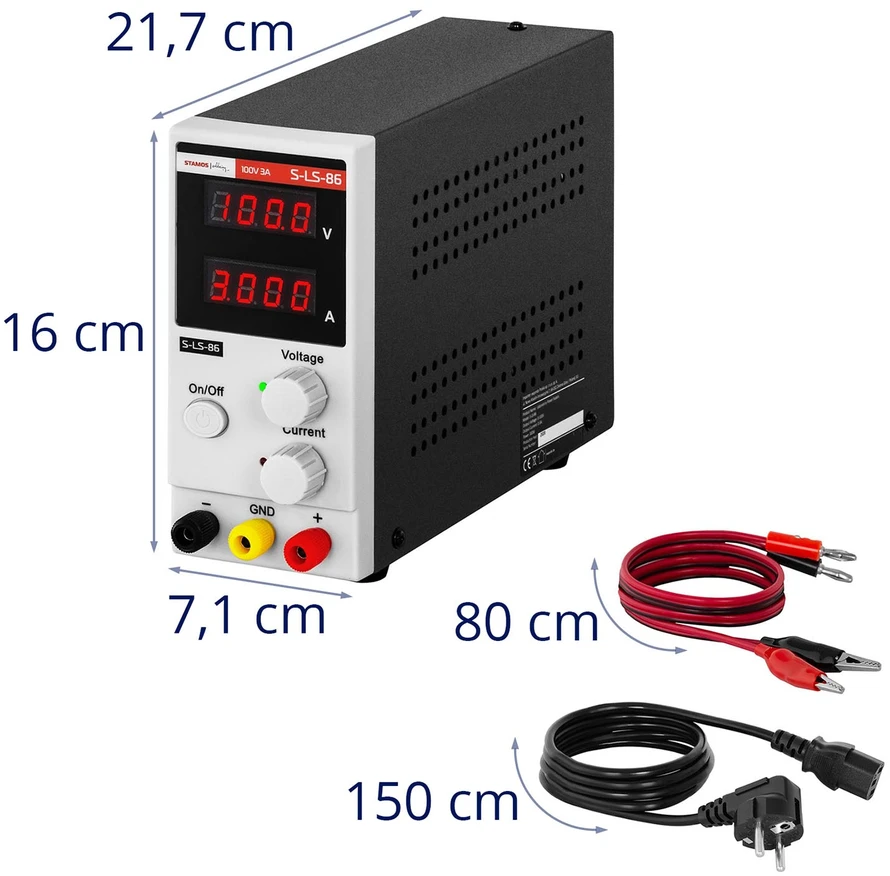 Reguliuojamas laboratorinis maitinimo šaltinis 0-100 V 0-3 A 300 W