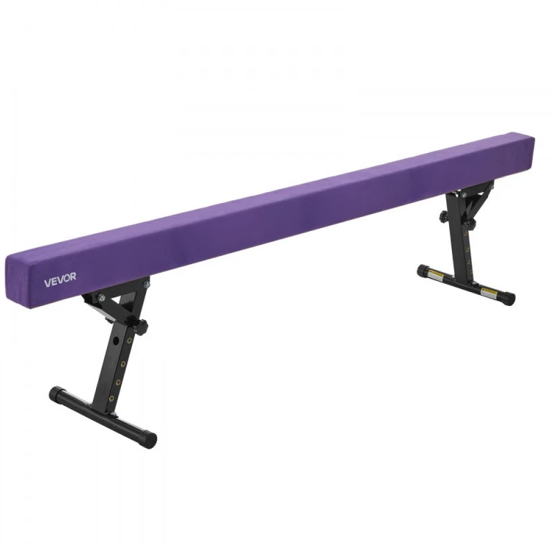 Reguliuojamo aukščio gimnastikos bumas vaikams 2.4 m violetinis