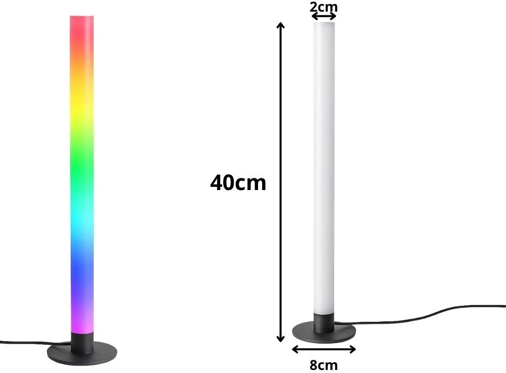 RGB šviestuvas toršeras LumiTower Arc BERIMAX 40 cm