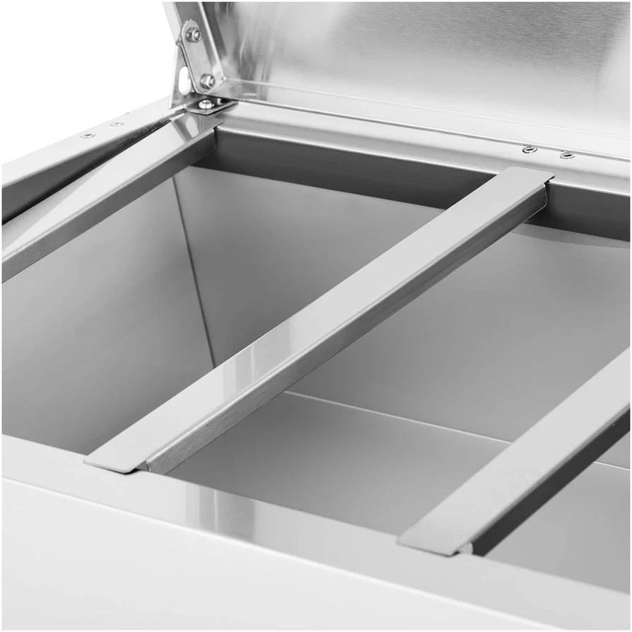 Šaldymo vitrina su plieniniu dangčiu 6x GN1/4 140 cm