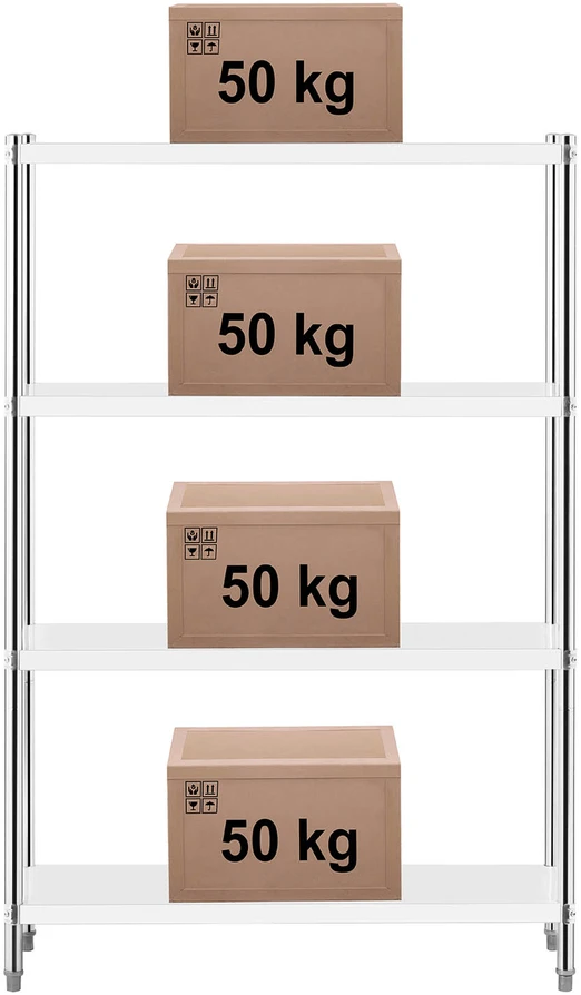 Sandėliavimo lentyna 200 kg 120 x 40 x 180 cm nerūdijantis plienas
