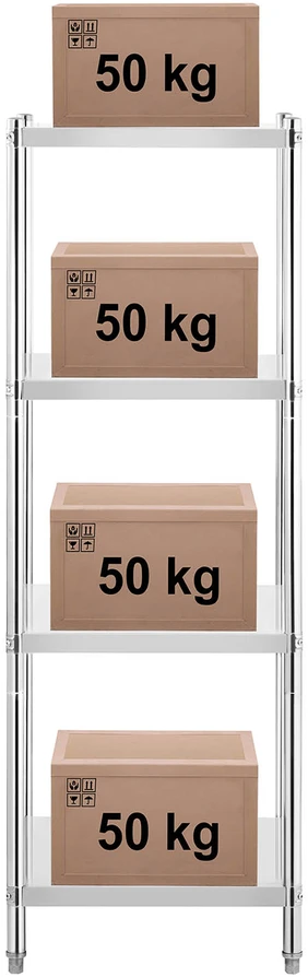 Sandėliavimo lentyna 200 kg 60 x 60 x 180 cm nerūdijantis plienas