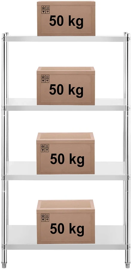 Sandėliavimo lentyna iki 200 kg, nerūdijantis plienas