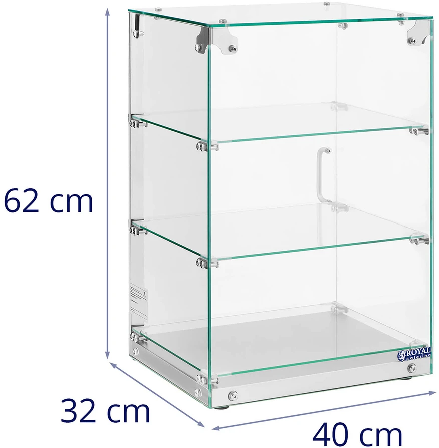 Savitarnos bufeto ekspozicinė vitrina 3 lygiai 60 L (Ekspozicinė prekė)