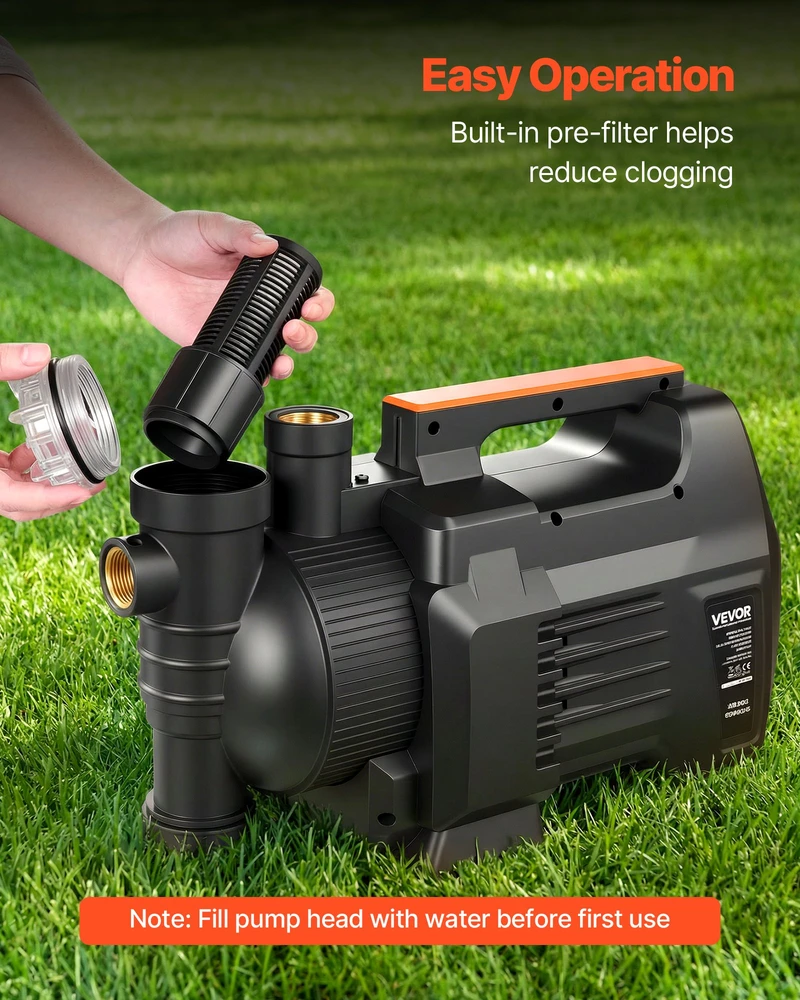 Seklaus šulinio srautinis siurblys 1300W. 4800 l/h. siurbimo aukštis 8 m. LCD ekranas