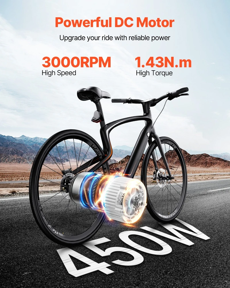 Šepetėlinio nuolatinės srovės variklio rinkinys. 450 W. 36 V. 3000 aps/min. el. dviračiams. motoroleriams