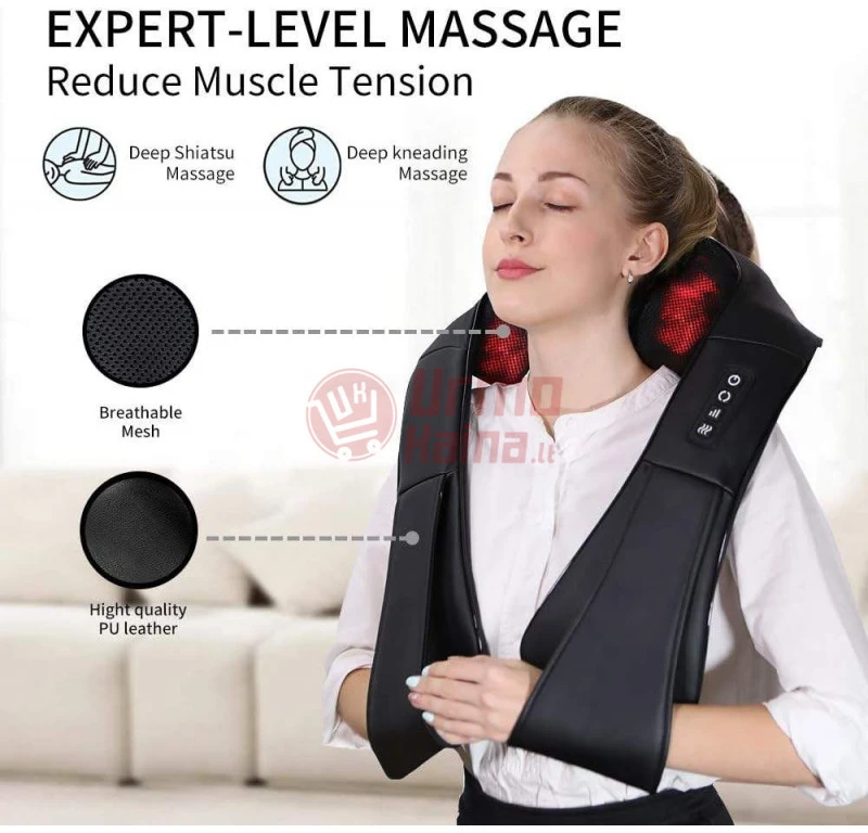 Shiatsu masažuoklis su šildymo funkcija KMA3BK