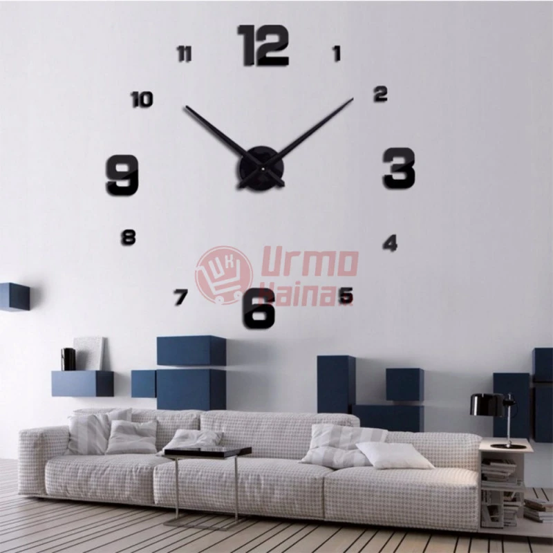 Sieninis laikrodis 80-120cm juodas