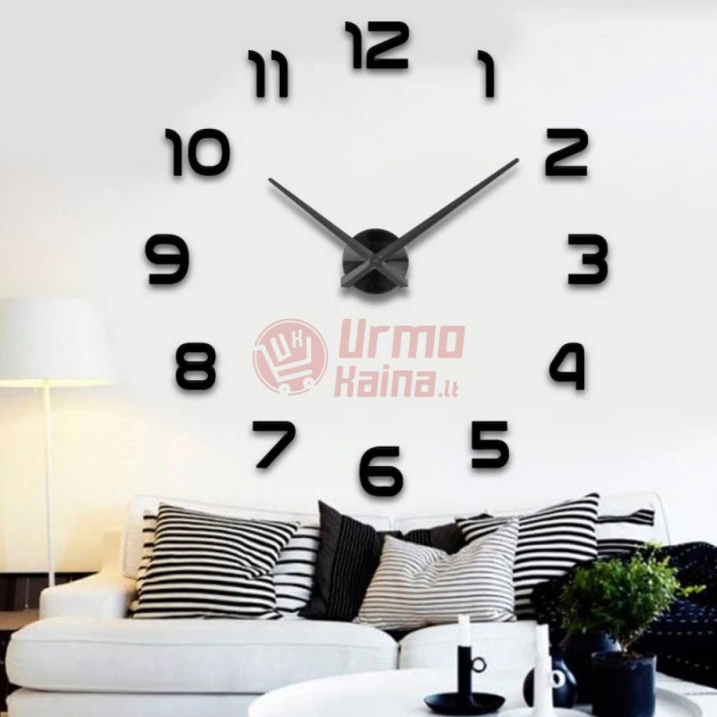 Sieninis laikrodis 80-120cm juodas