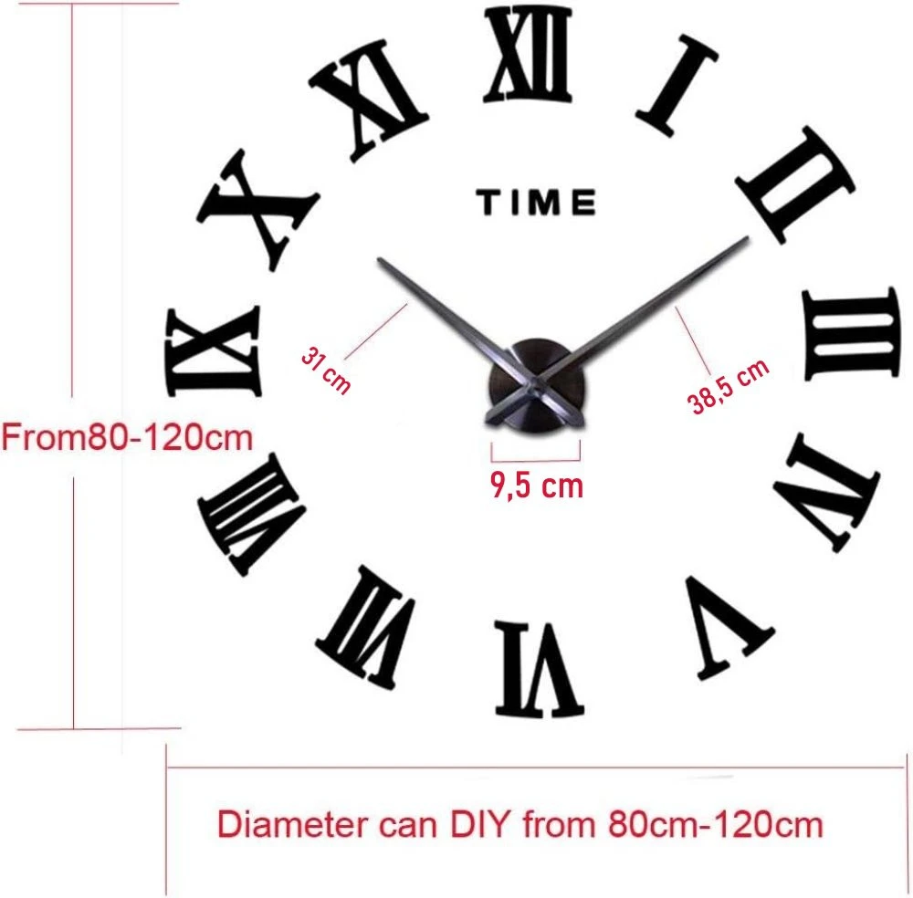 Sieninis laikrodis GrandeClock GC12 BERIMAX 80–120 cm juodas
