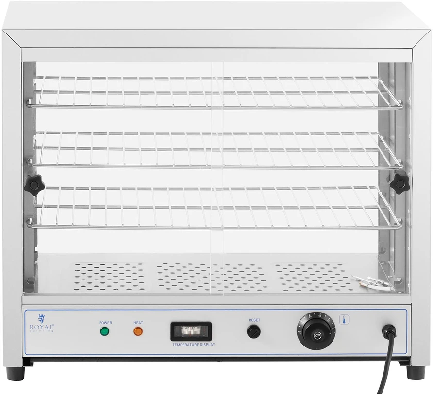 Šildoma ekspozicinė vitrina maistui 1000 W (Ekspozicinė prekė)