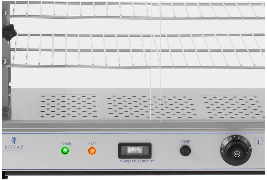 Šildoma ekspozicinė vitrina maistui 1000 W (Ekspozicinė prekė)