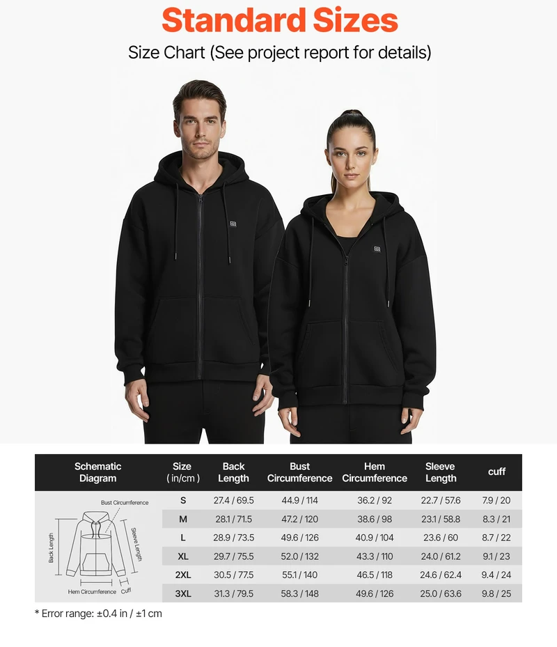 Šildoma striukė su gobtuvu. unisex. pilnas užtrauktukas. 7.4V akumuliatorius. dydis XXXL. juoda