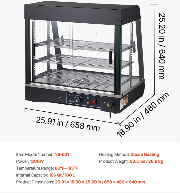 Šildomas bufetas 1200 W