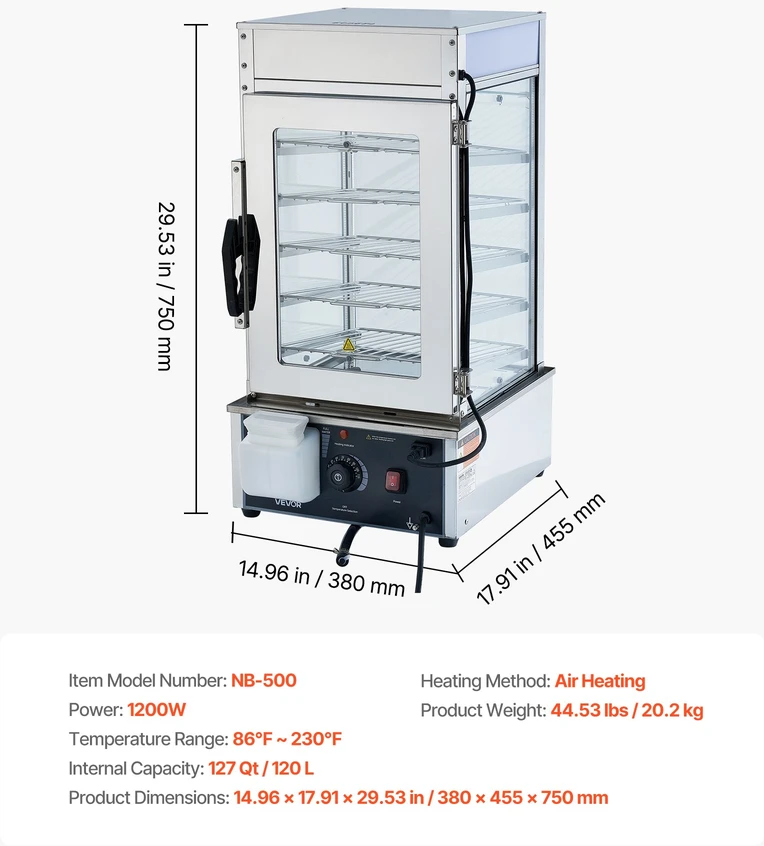 Šildomas bufetas 1200 W talpa 120 l