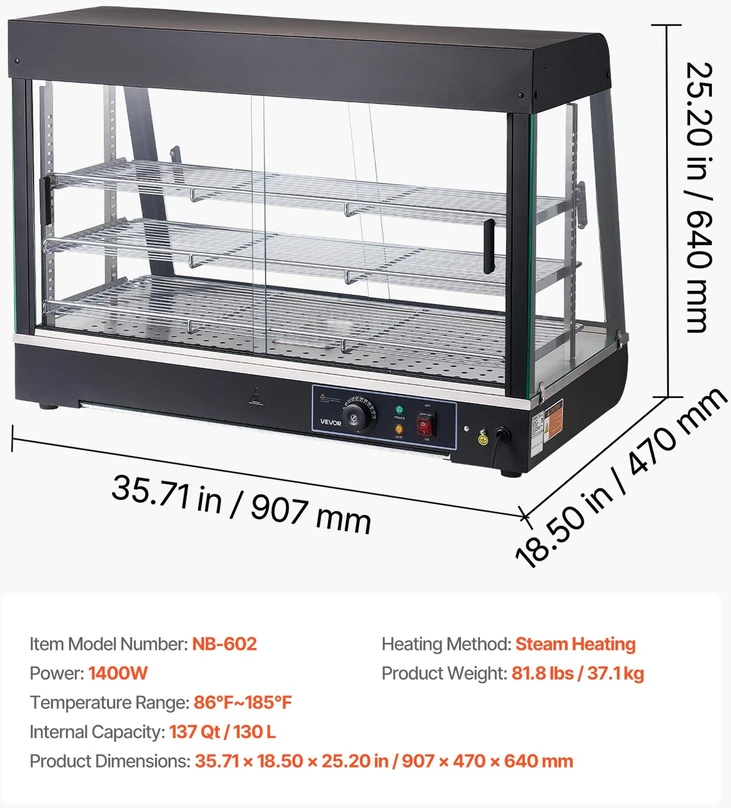 Šildomas bufetas 1400 W