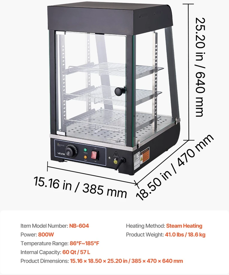 Šildomas bufetas 800 W