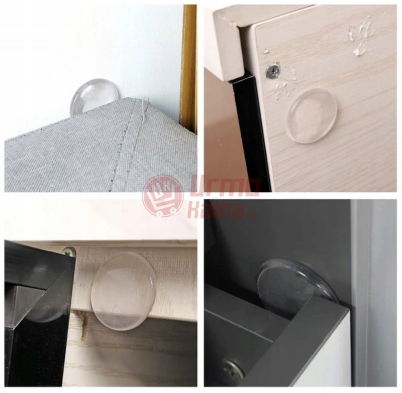 Silikoninės pagalvėlės baldams 4 cm 6 vnt.