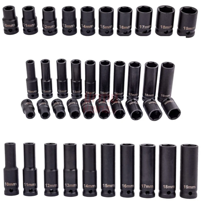 Smūginių galvučių rinkinys FALON-TECH 10-19 mm 20 dalių