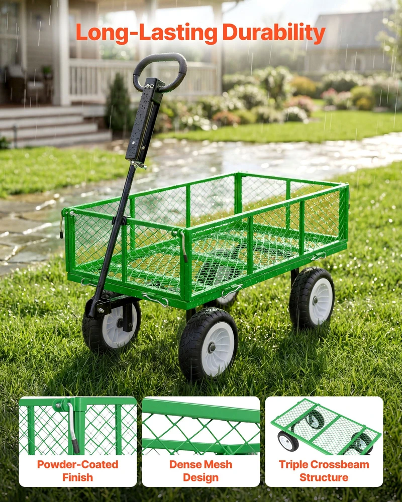Sodo transportavimo vežimėlis plieno apkrova iki 4082 kg