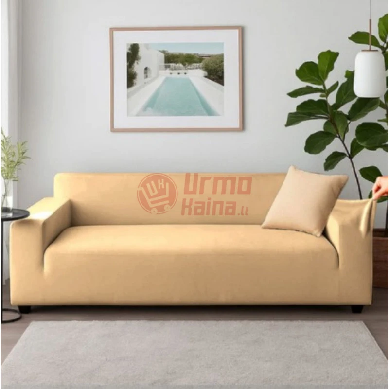 Sofos užvalkalas RH02 190-230 cm smėlio spalvos