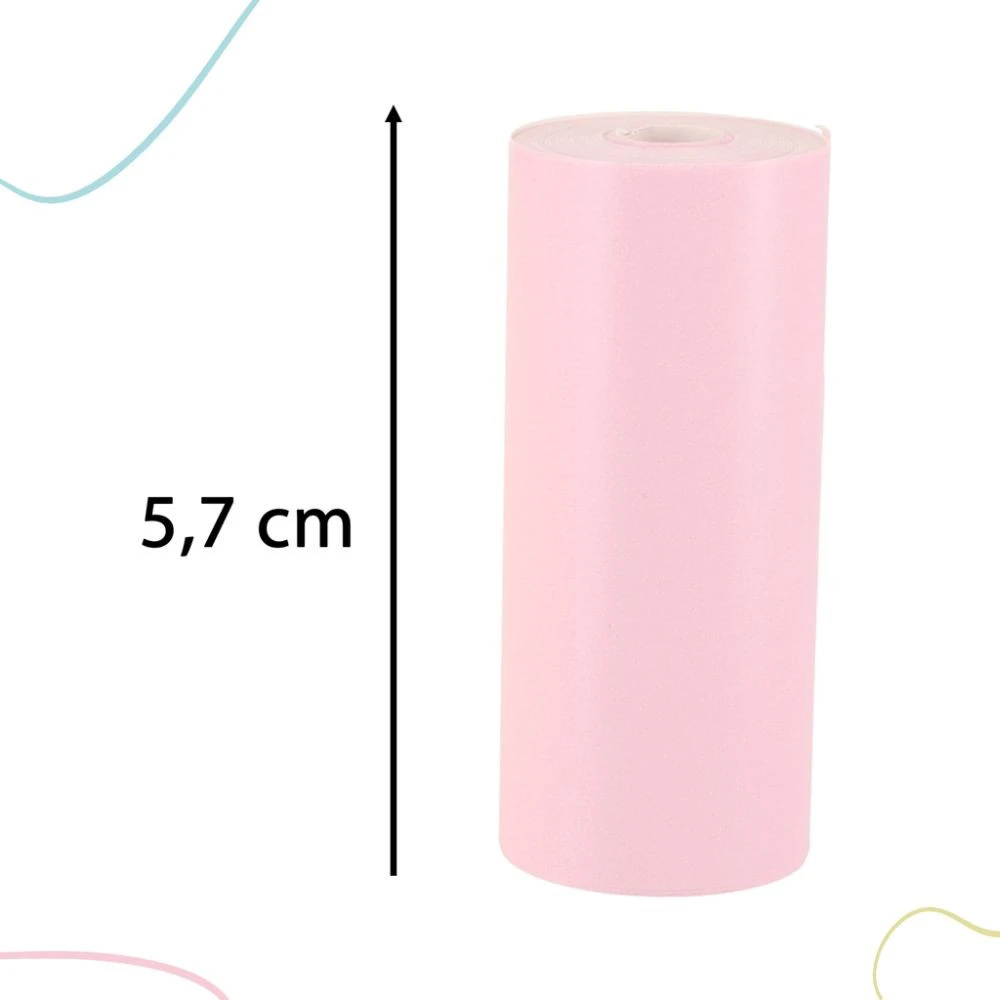 Spalvotos terminės etiketės mini spausdintuvui BERIMAX 8HK-2RP 57 mm x 3m 3 vnt.