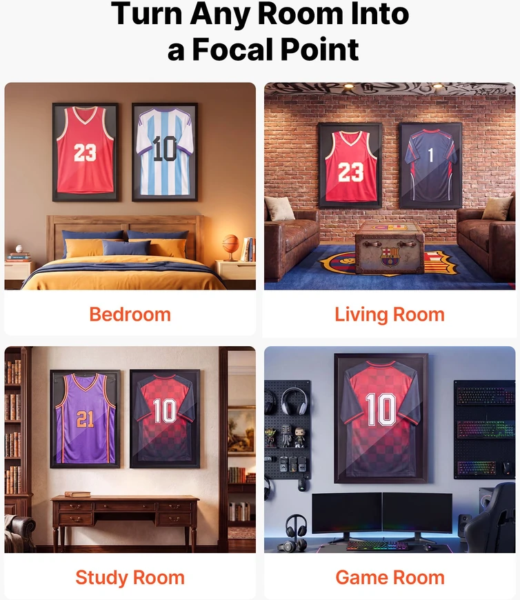 Sportinių marškinėlių rėmas. 2 vnt.. mediena. UV apsaugos PC panelė. 590x795 mm