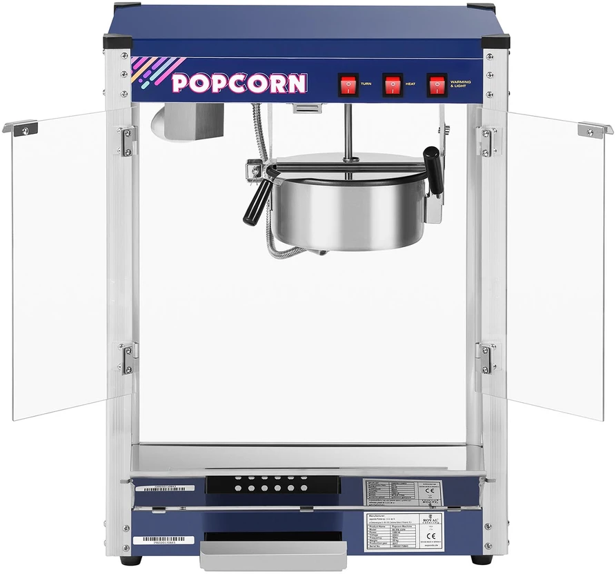 Spragėsių mašina 1350W 8 oz Royal Catering skaidri/mėlyna