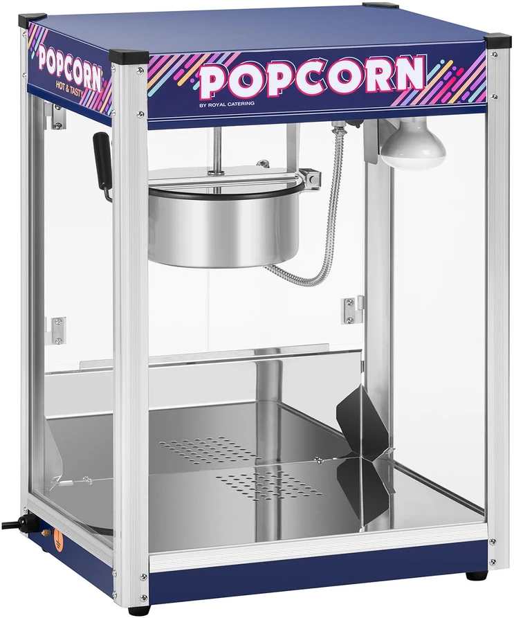 Spragėsių mašina 1350W 8 oz Royal Catering skaidri/mėlyna