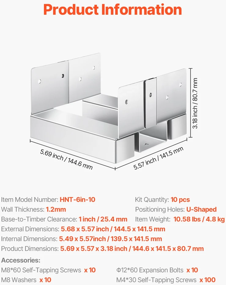 Stulpo tvirtinimo pagrindas betonui. 144.5 x 141.5 mm. cinkuotas plienas. pavėsinėms