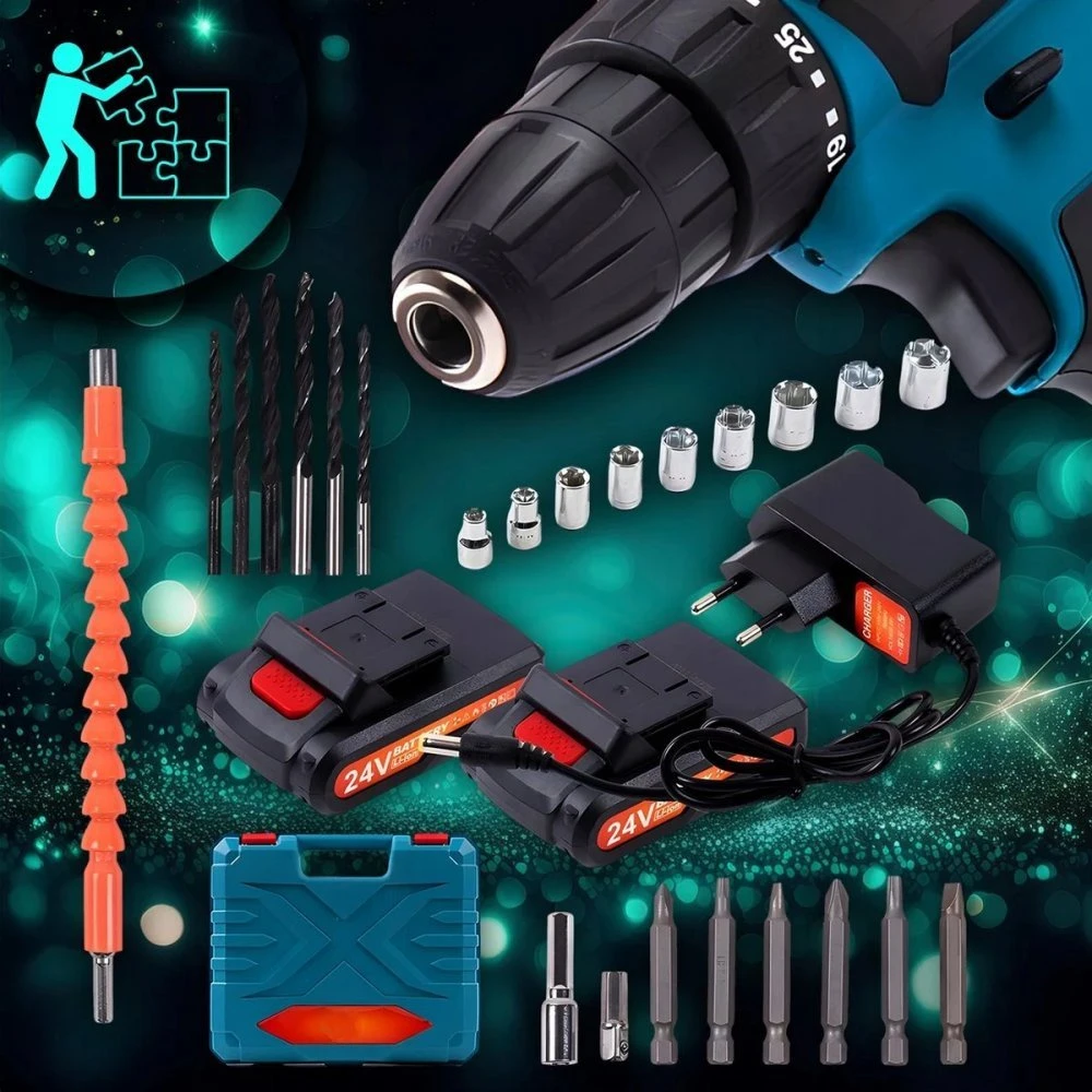 Suktuvas-gręžtuvas DrillMaster DM3 BERIMAX akumuliatorinis