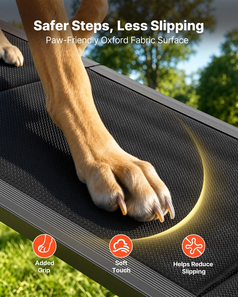 Sulankstoma šunų rampa automobiliui 180 x 50.8 cm. Oxford audinys. iki 113 kg