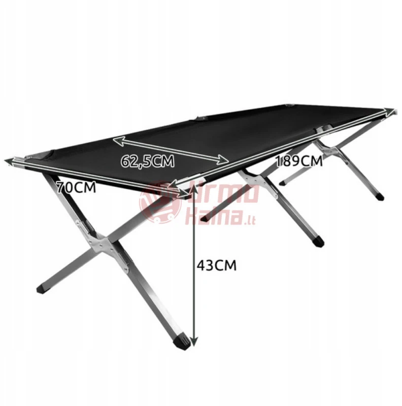 TV staliukas Sulankstoma turistinė stovyklavimo lova TR02 189x70x43 cm + dėklas
